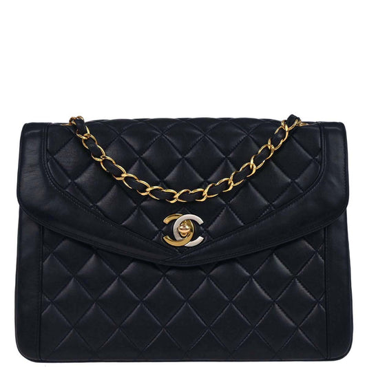 Chanel Navy Lambskin Paris Shoulder Bag