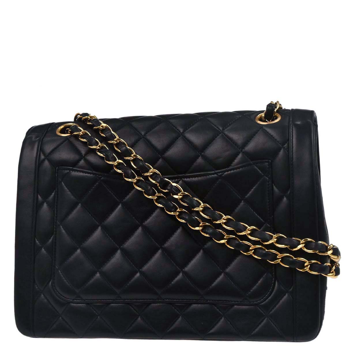 Chanel Navy Lambskin Paris Shoulder Bag