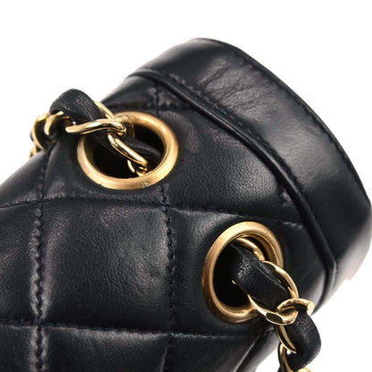 Chanel Navy Lambskin Paris Shoulder Bag