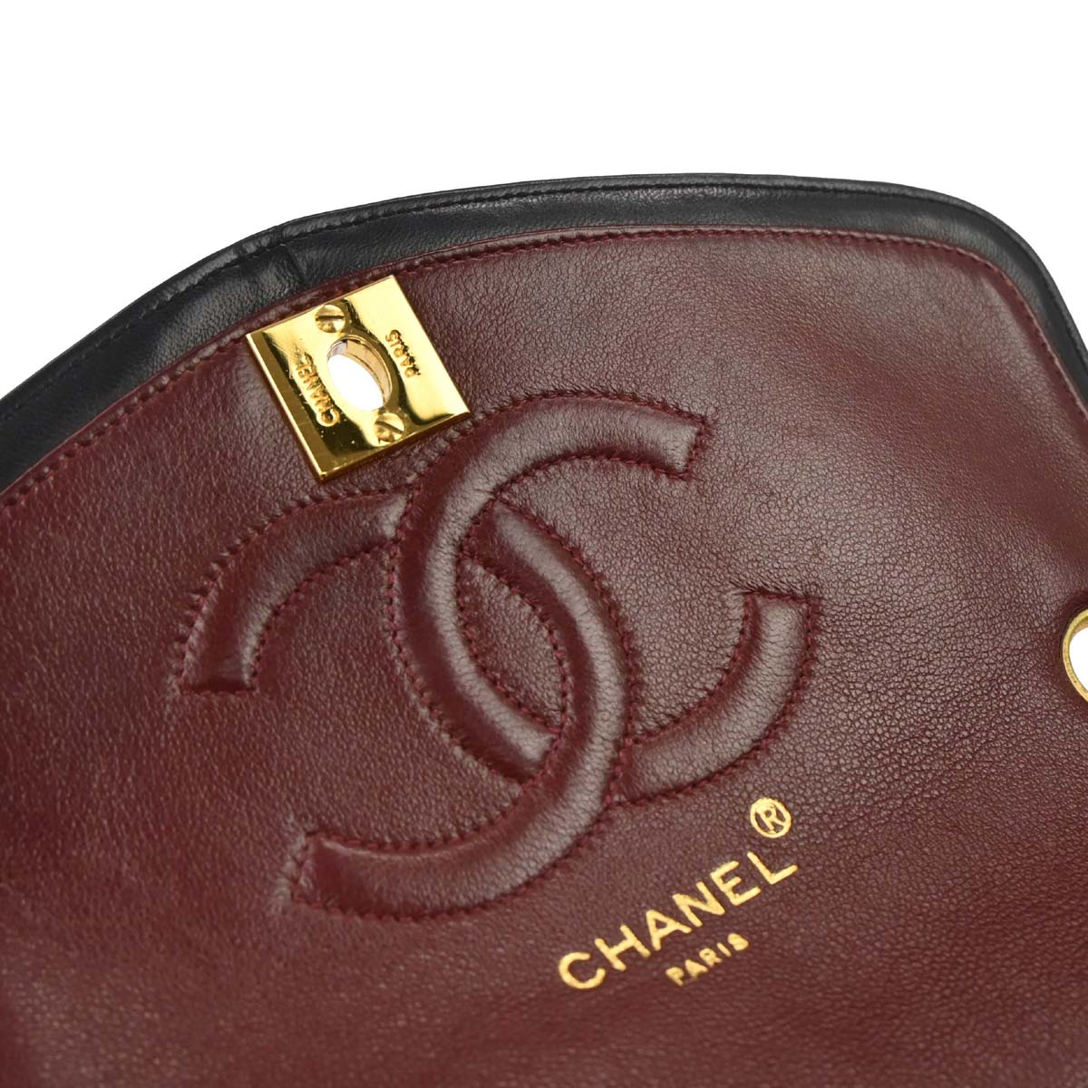 Chanel Navy Lambskin Paris Shoulder Bag