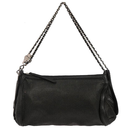 Chanel Black Perforated Caviar Skin Pulley Shoulder Bag