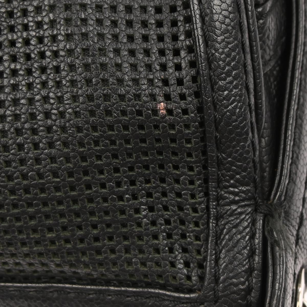 Chanel Black Perforated Caviar Skin Pulley Shoulder Bag