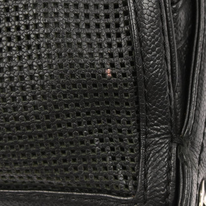 Chanel Black Perforated Caviar Skin Pulley Shoulder Bag