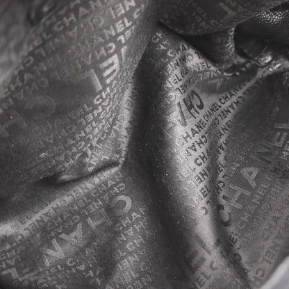 Chanel Black Perforated Caviar Skin Pulley Shoulder Bag