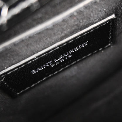 Saint Laurent Black Embossed Leather Sunset Shoulder Bag
