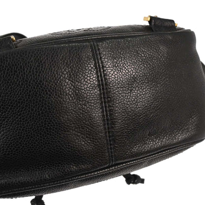Chanel 1996-1997 Black Caviar Skin Triple CC Backpack