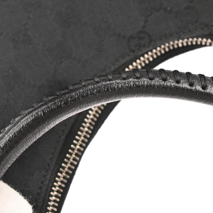 Gucci Black Canvas GG Hobo Handbag