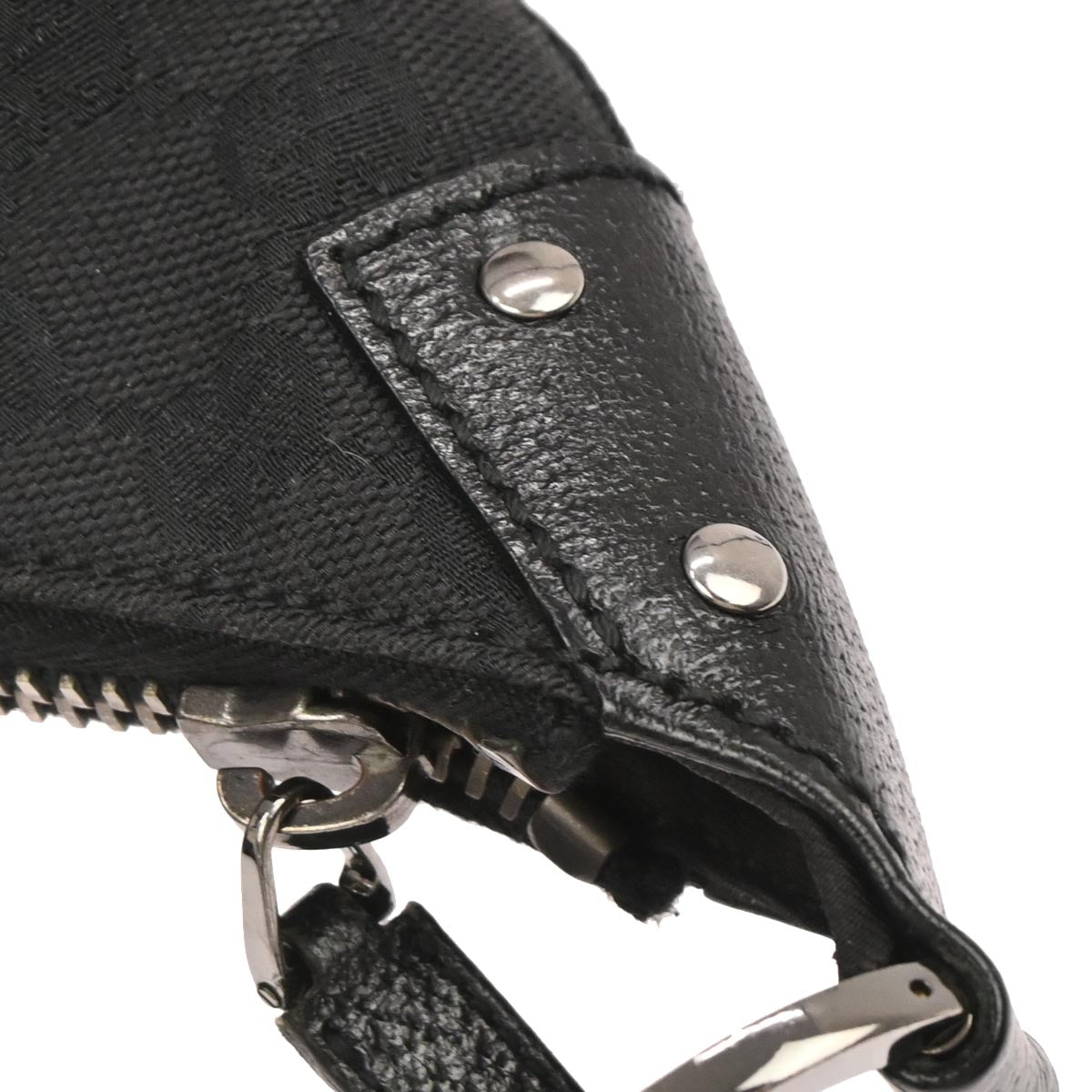 Gucci Black Canvas GG Hobo Handbag