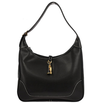 Hermes Black Courchevel Trim 31 Shoulder Bag