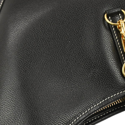 Hermes Black Courchevel Trim 31 Shoulder Bag