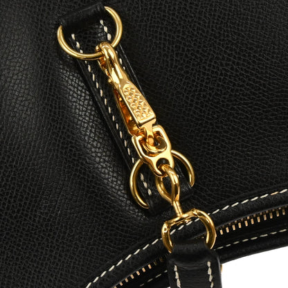 Hermes Black Courchevel Trim 31 Shoulder Bag