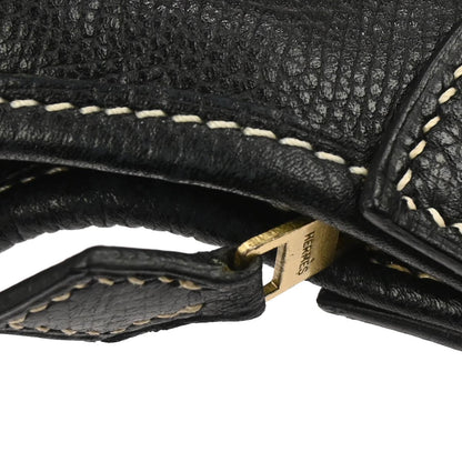 Hermes Black Courchevel Trim 31 Shoulder Bag