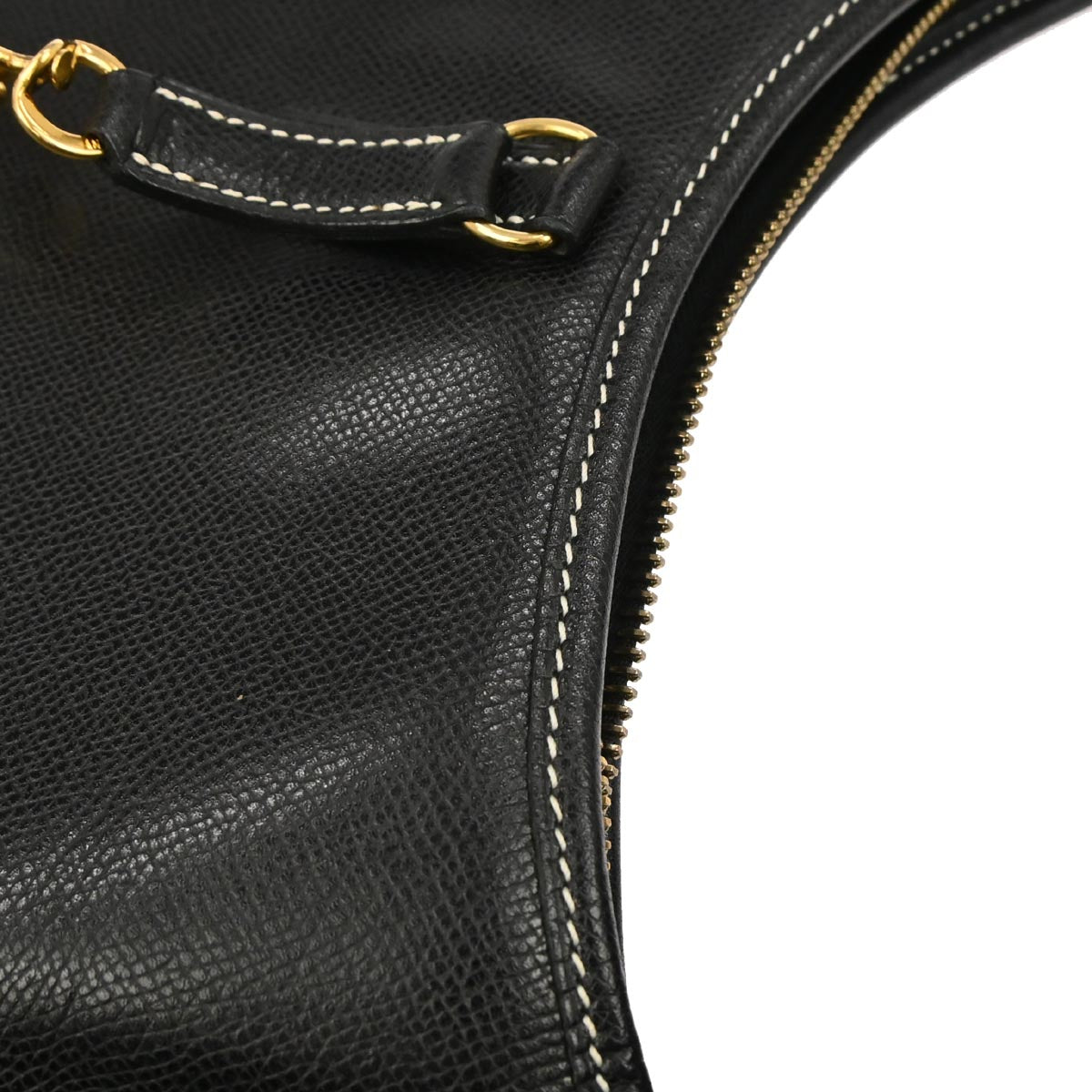 Hermes Black Courchevel Trim 31 Shoulder Bag