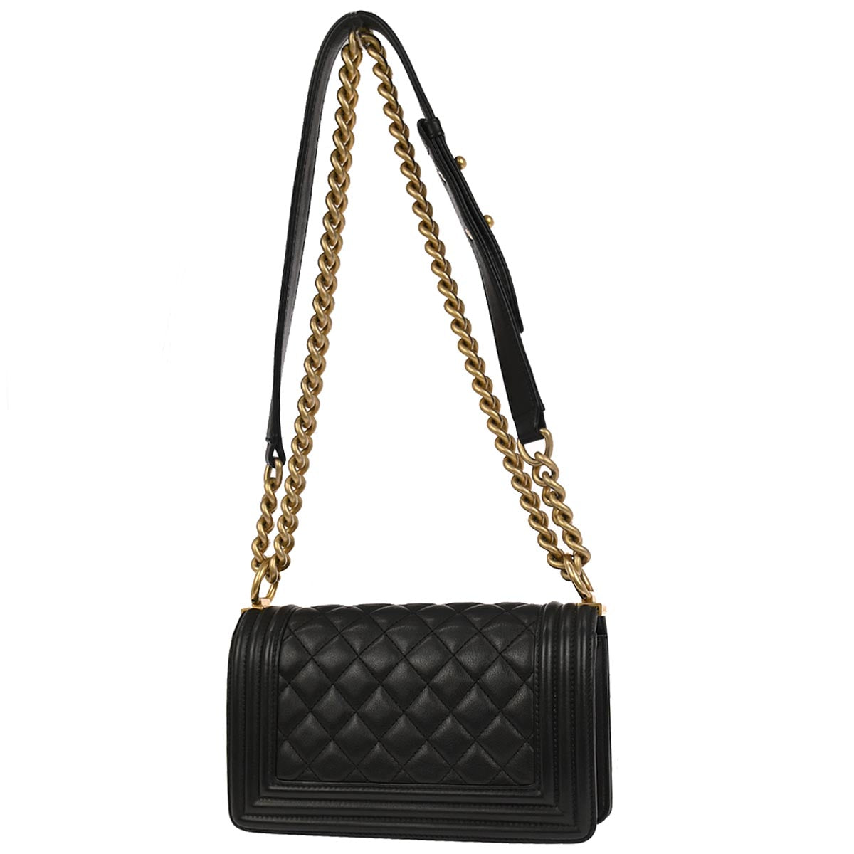 Boy Chanel 2018-2019 Black Lambskin Small Chain Shoulder Bag