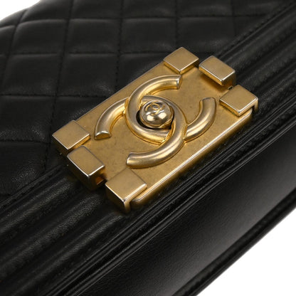 Boy Chanel 2018-2019 Black Lambskin Small Chain Shoulder Bag