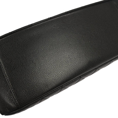 Chanel 2011 Black Caviar Skin Grand Shopping Tote GST Chain Handbag