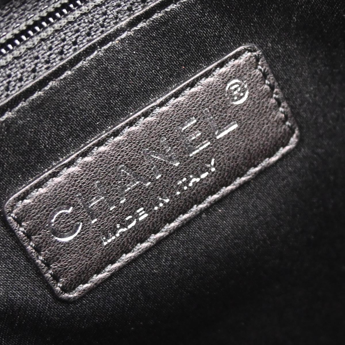 Chanel 2011 Black Caviar Skin Grand Shopping Tote GST Chain Handbag