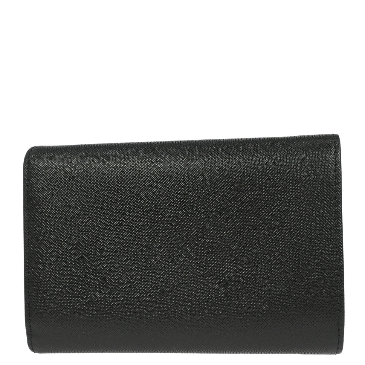 Prada Black Leather Trifold Wallet