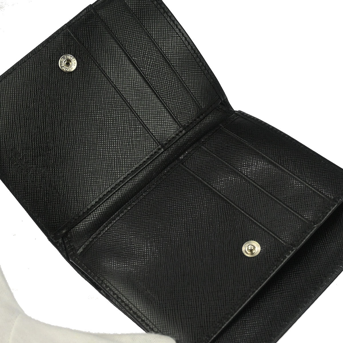 Prada Black Nylon Bifold Wallet