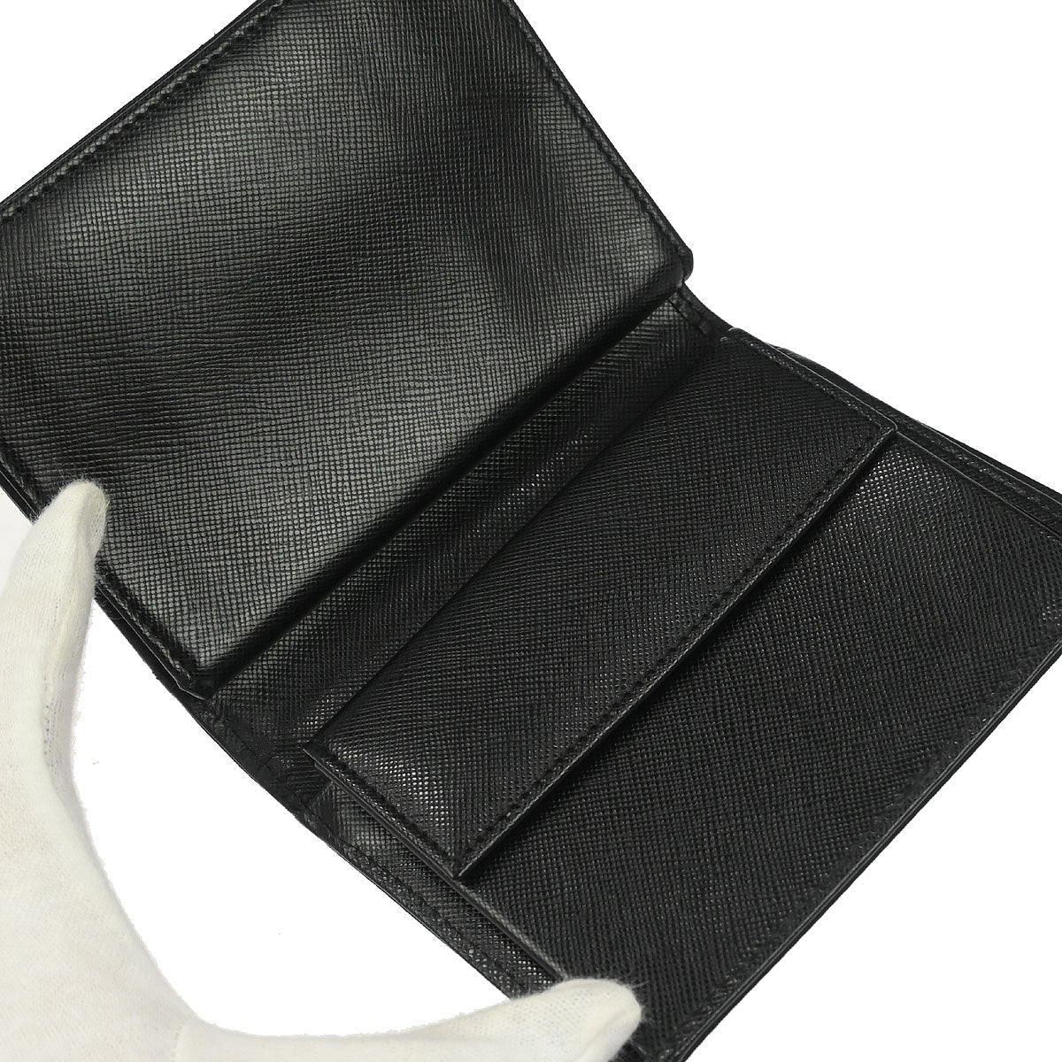 Prada Black Nylon Bifold Wallet