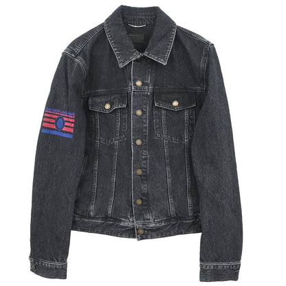 Saint Laurent 2018 Single Breasted Denim Jacket Black #M