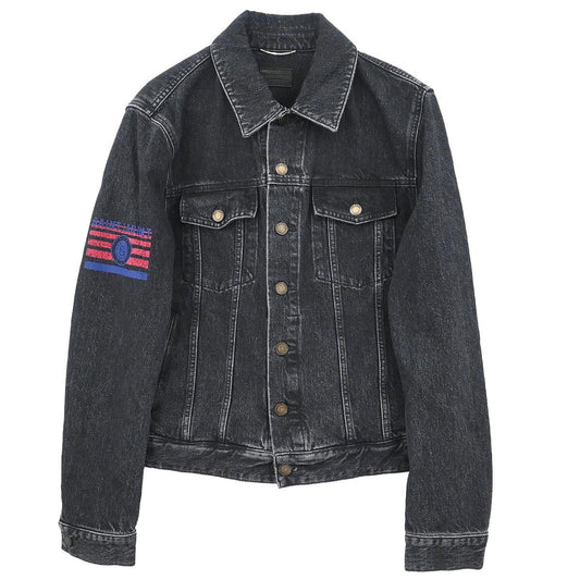 Saint Laurent 2018 Single Breasted Denim Jacket Black #M