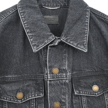 Saint Laurent 2018 Single Breasted Denim Jacket Black #M