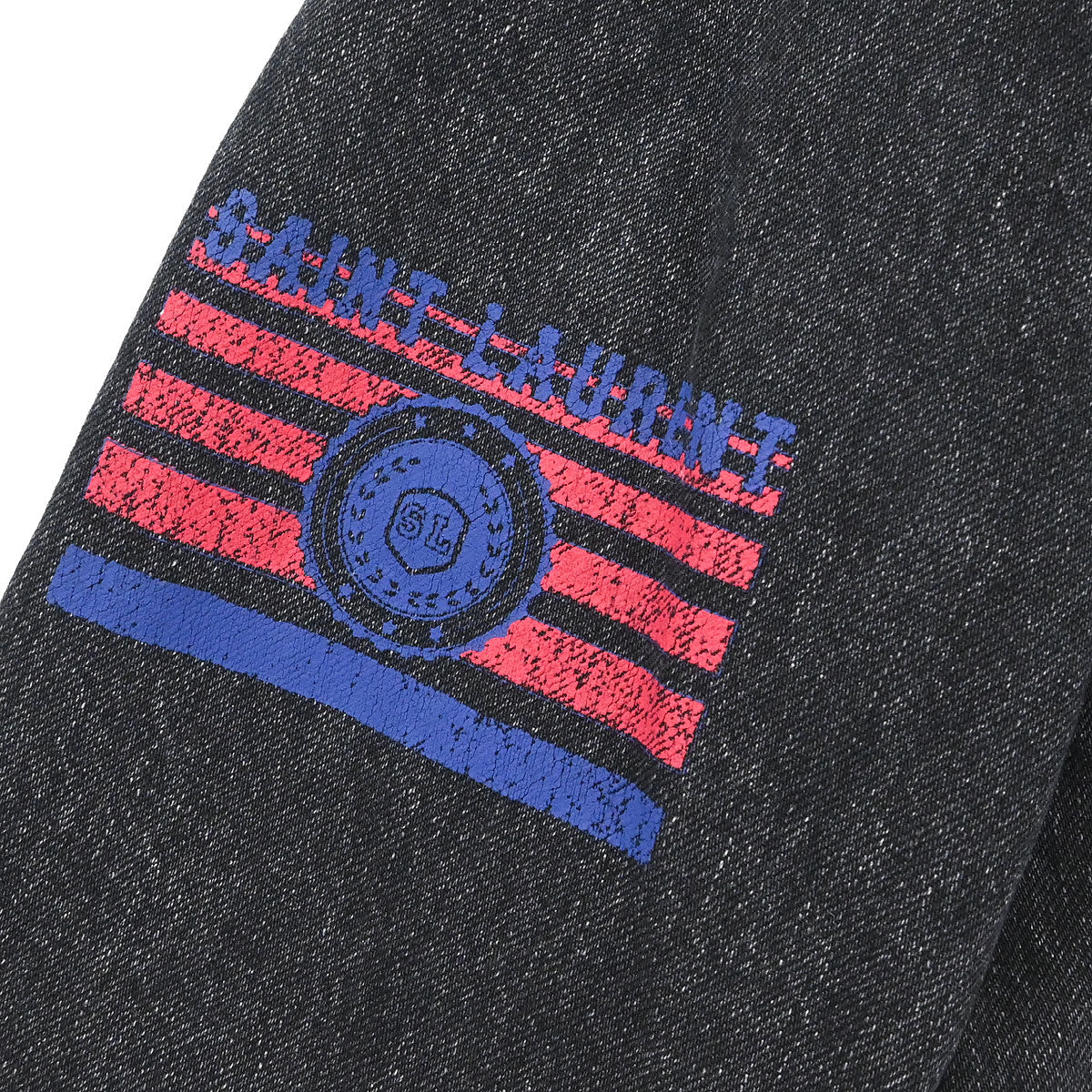 Saint Laurent 2018 Single Breasted Denim Jacket Black #M