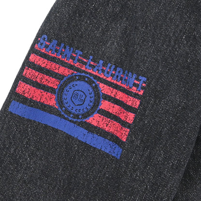 Saint Laurent 2018 Single Breasted Denim Jacket Black #M