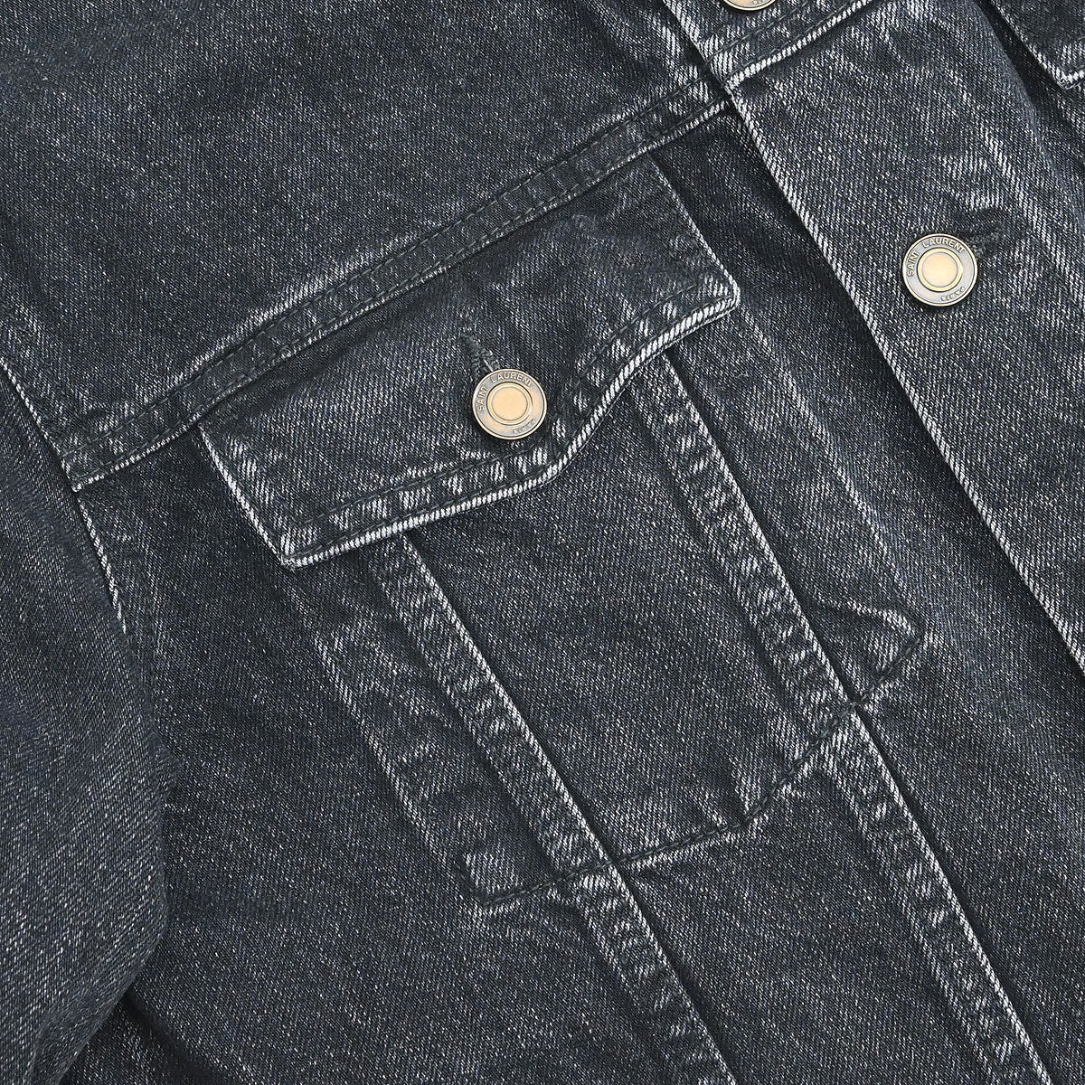 Saint Laurent 2018 Single Breasted Denim Jacket Black #M