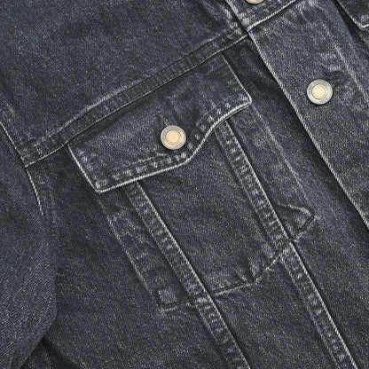 Saint Laurent 2018 Single Breasted Denim Jacket Black #M