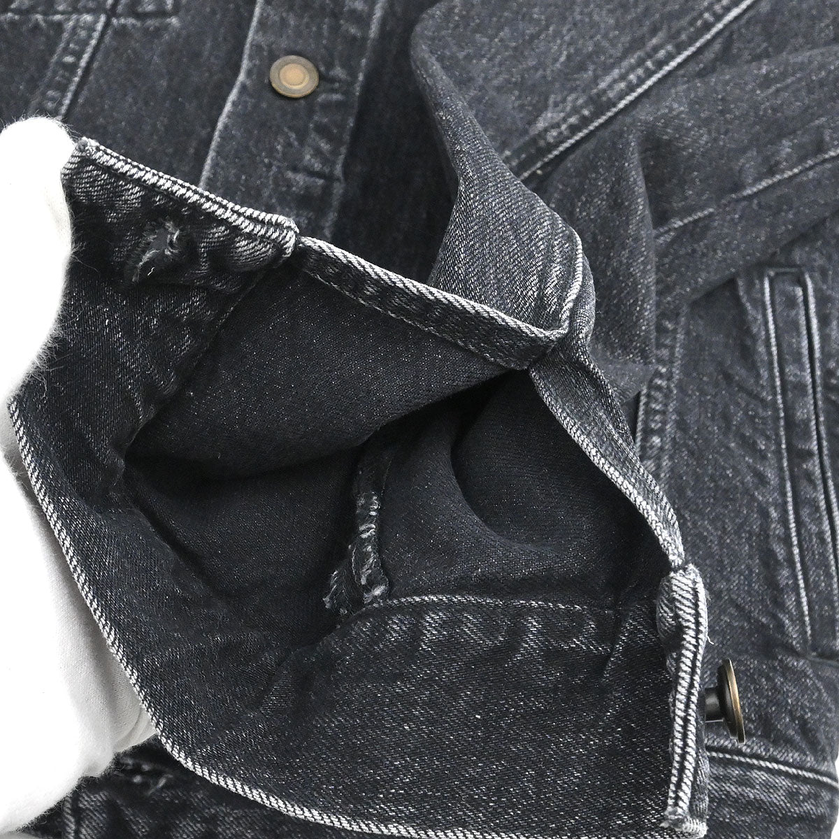 Saint Laurent 2018 Single Breasted Denim Jacket Black #M