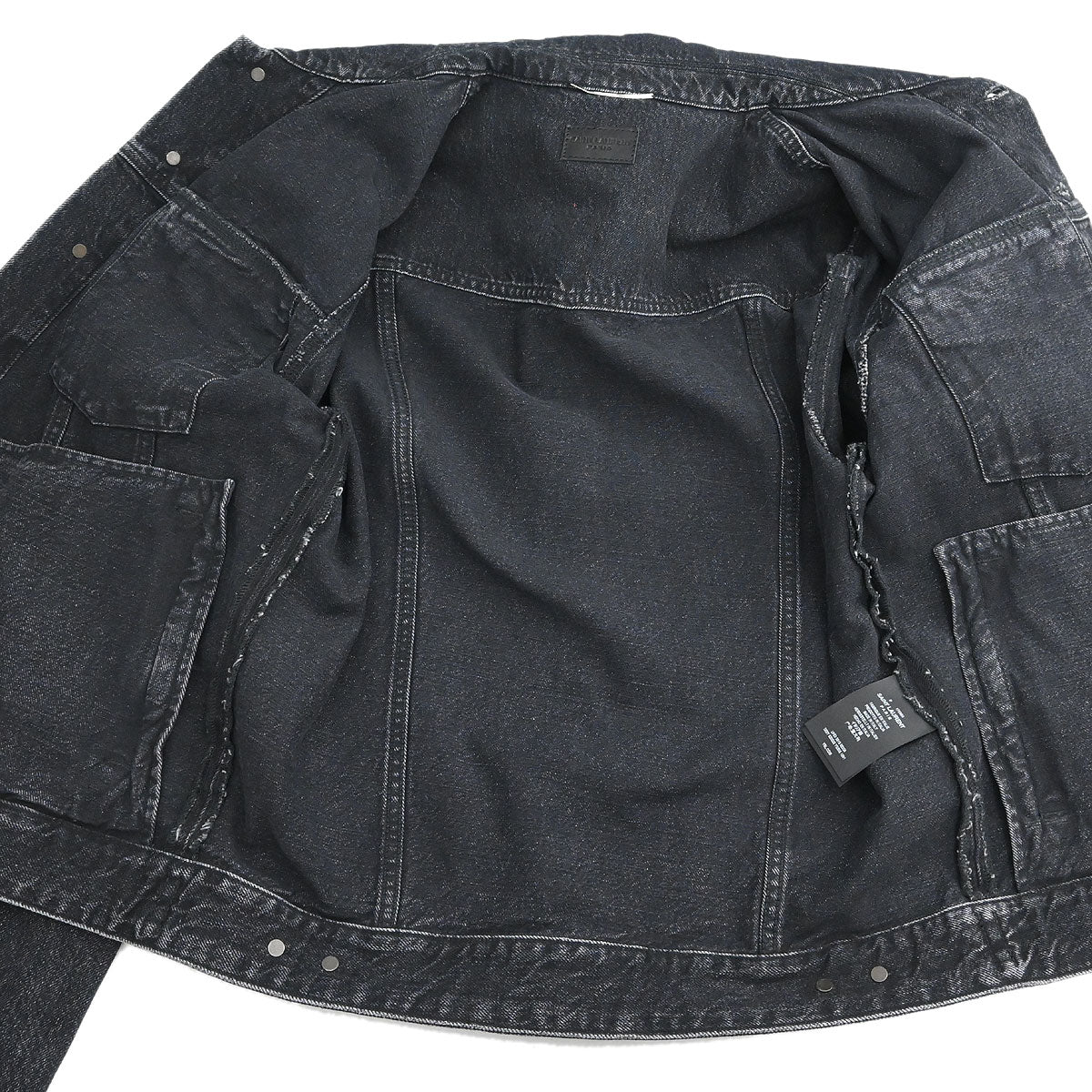 Saint Laurent 2018 Single Breasted Denim Jacket Black #M