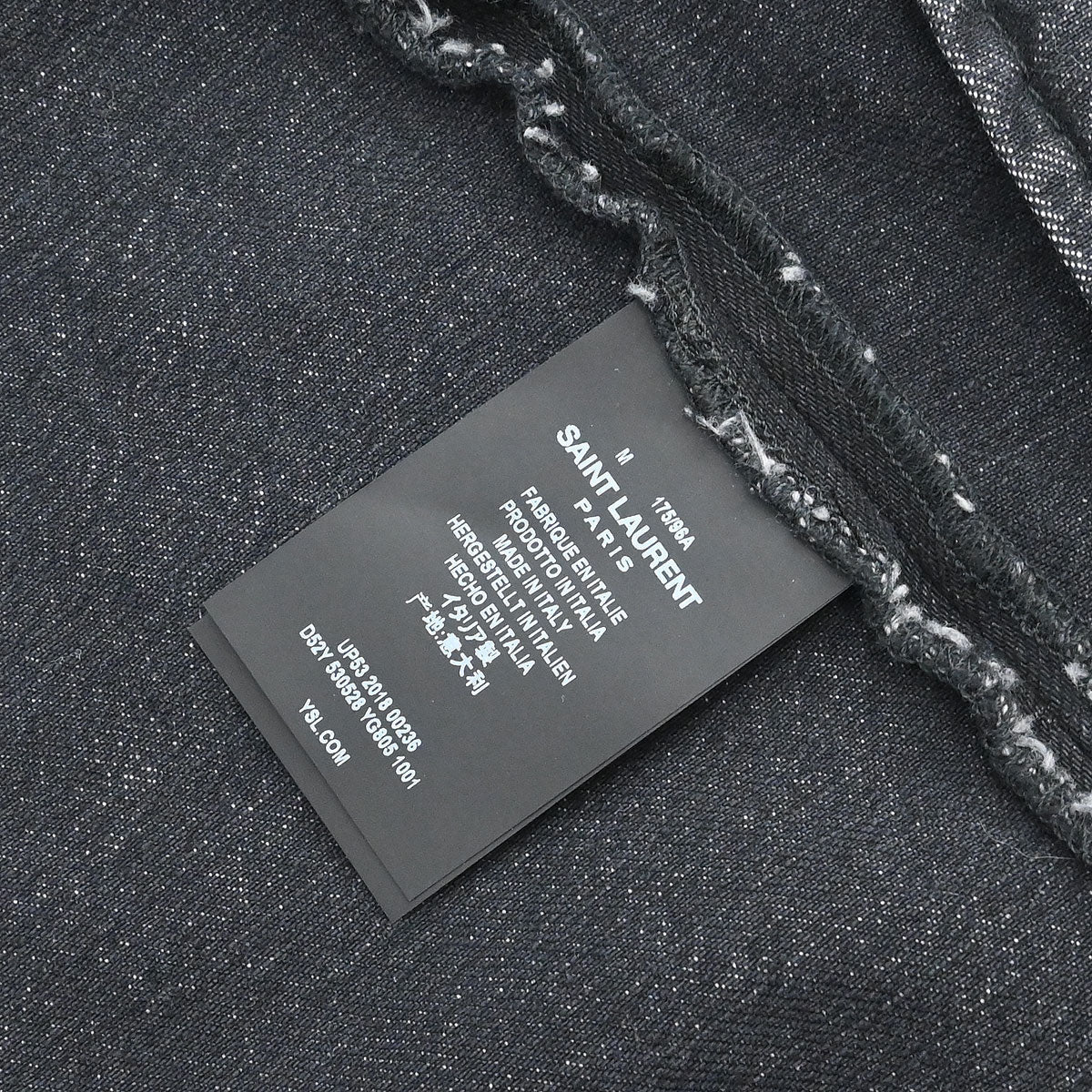 Saint Laurent 2018 Single Breasted Denim Jacket Black #M