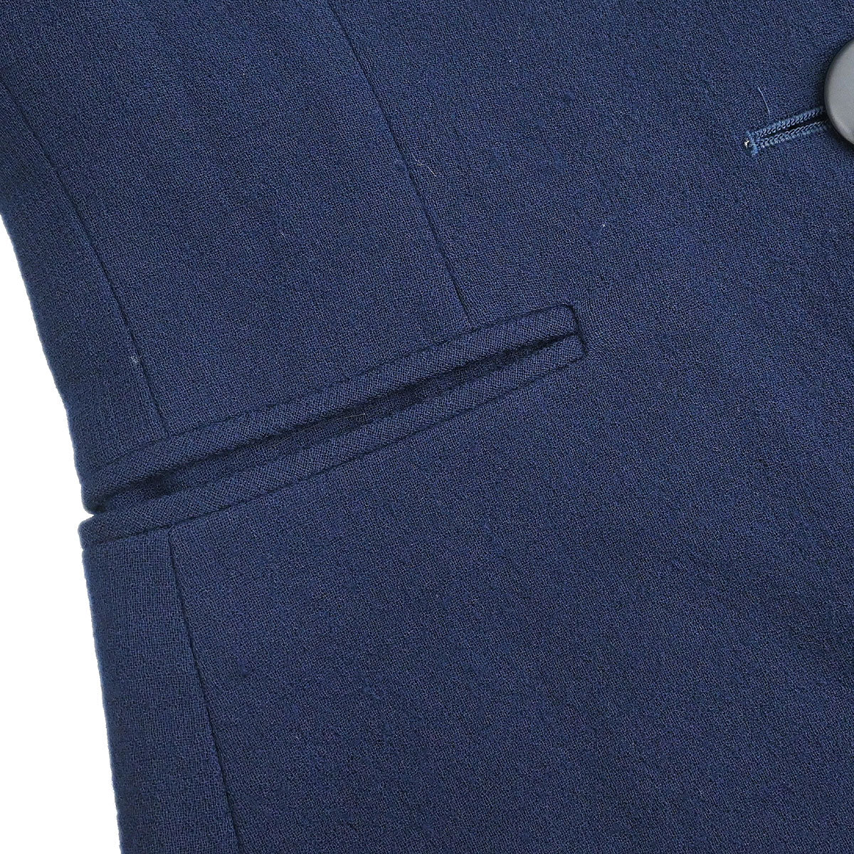 Christian Dior Single Breasted Collarless Jacket Navy #34–36