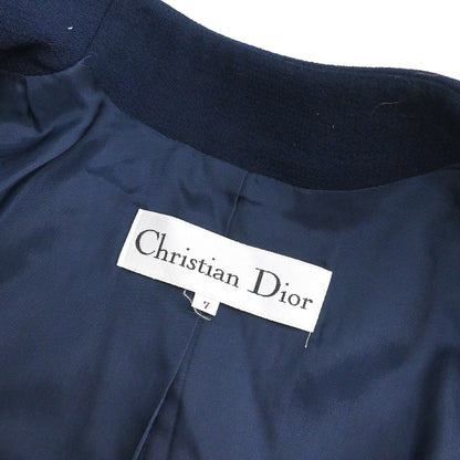 Christian Dior Single Breasted Collarless Jacket Navy #34–36