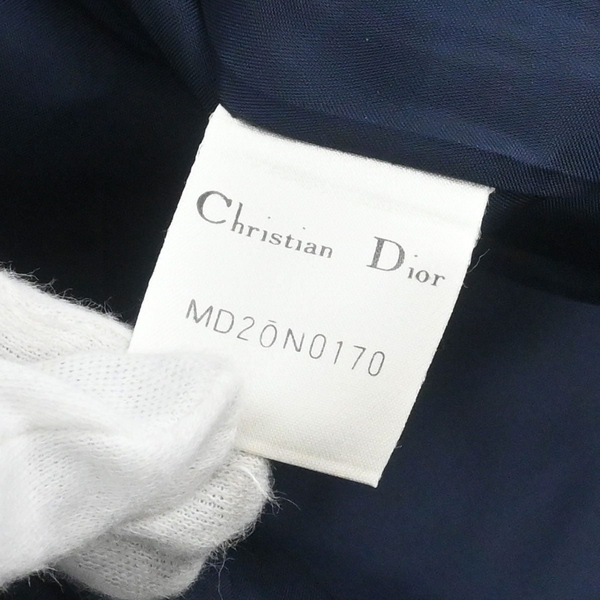 Christian Dior Single Breasted Collarless Jacket Navy #34–36