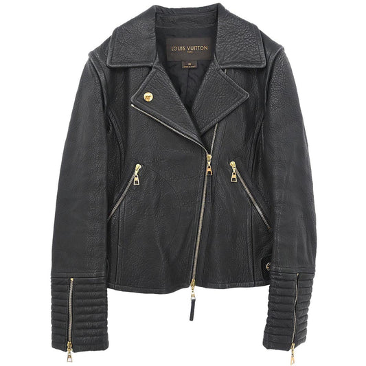 Louis Vuitton 2012 Single Breasted Lambskin Jacket Black #38