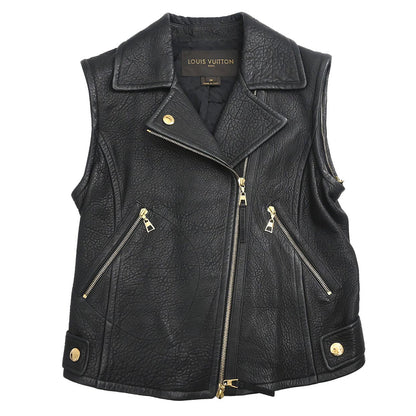Louis Vuitton 2012 Single Breasted Lambskin Jacket Black #38