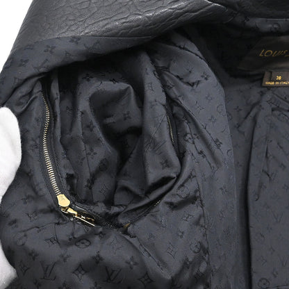 Louis Vuitton 2012 Single Breasted Lambskin Jacket Black #38