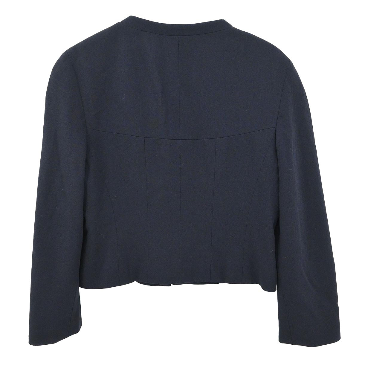 Chanel 1999 Single Breasted Zip Up Jacket Navy #38