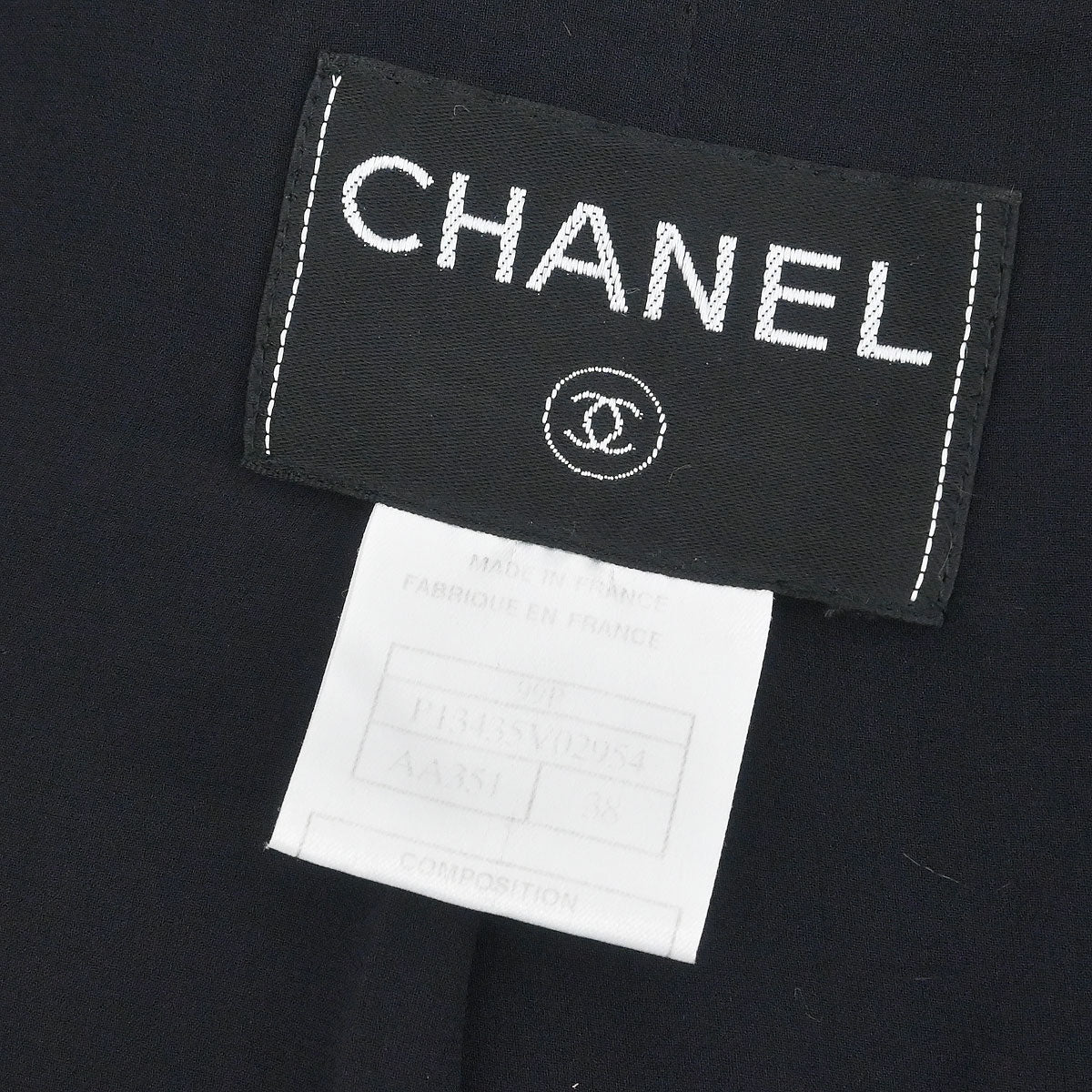 Chanel 1999 Single Breasted Zip Up Jacket Navy #38