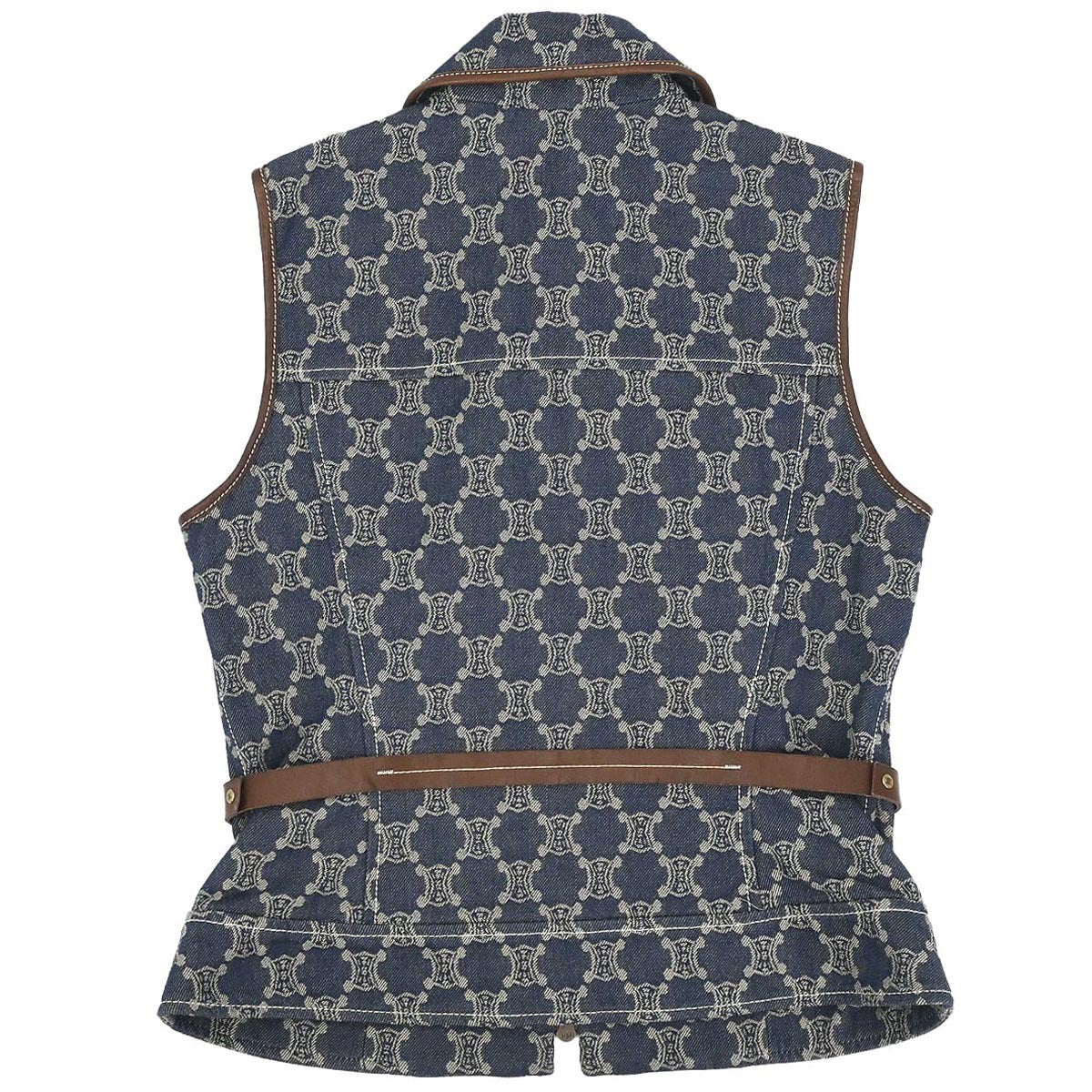 Celine Denim Sleeveless Jacket Vest Macadam Blue #40
