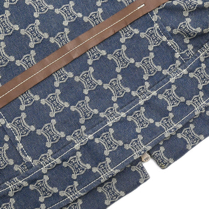 Celine Denim Sleeveless Jacket Vest Macadam Blue #40