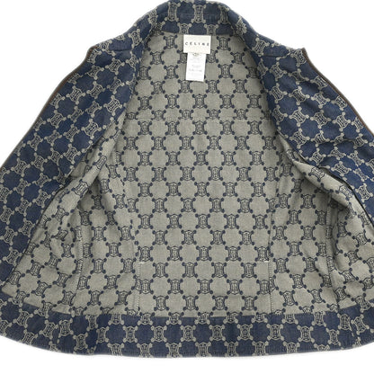 Celine Denim Sleeveless Jacket Vest Macadam Blue #40