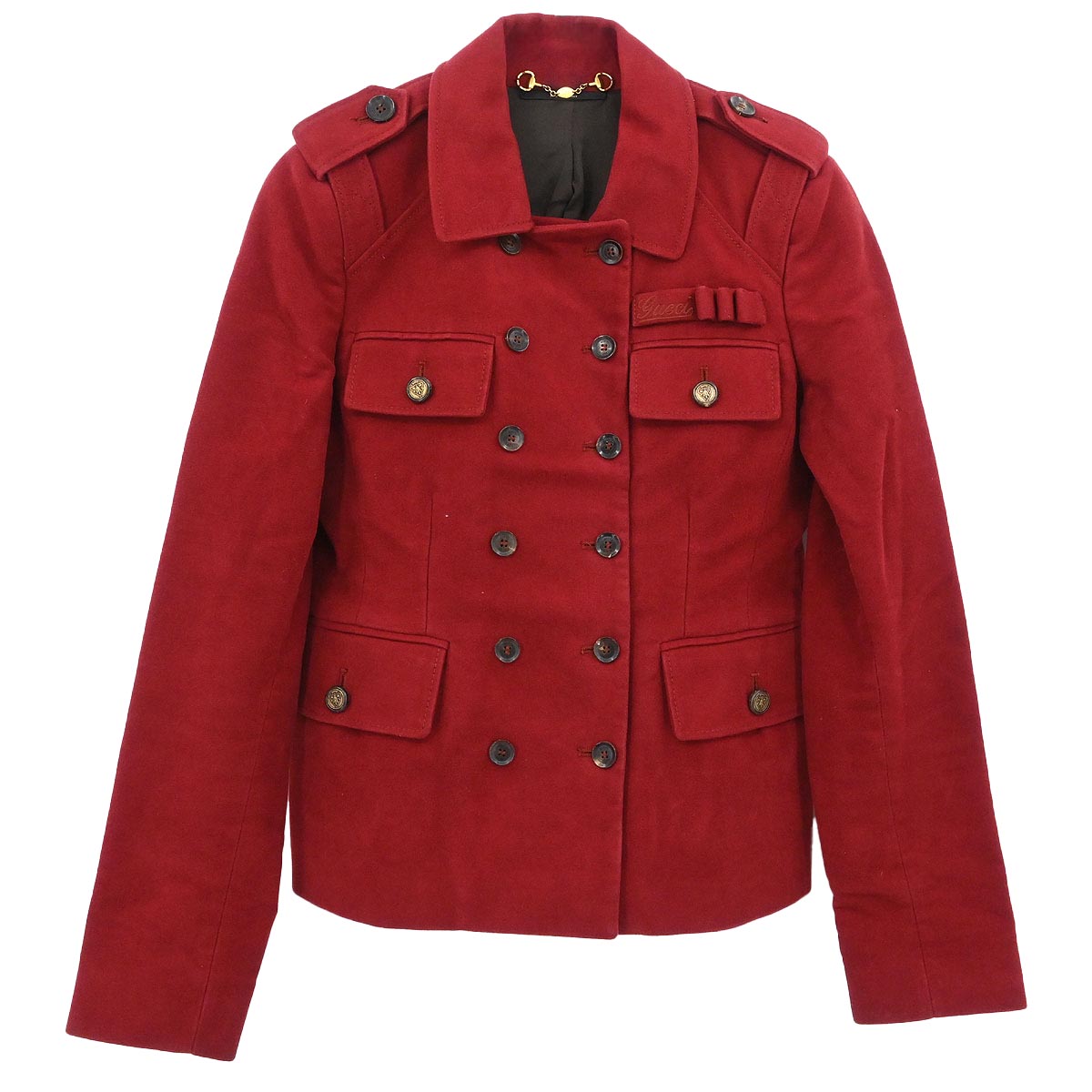 Gucci 2008 Double Breasted Jacket Red #40