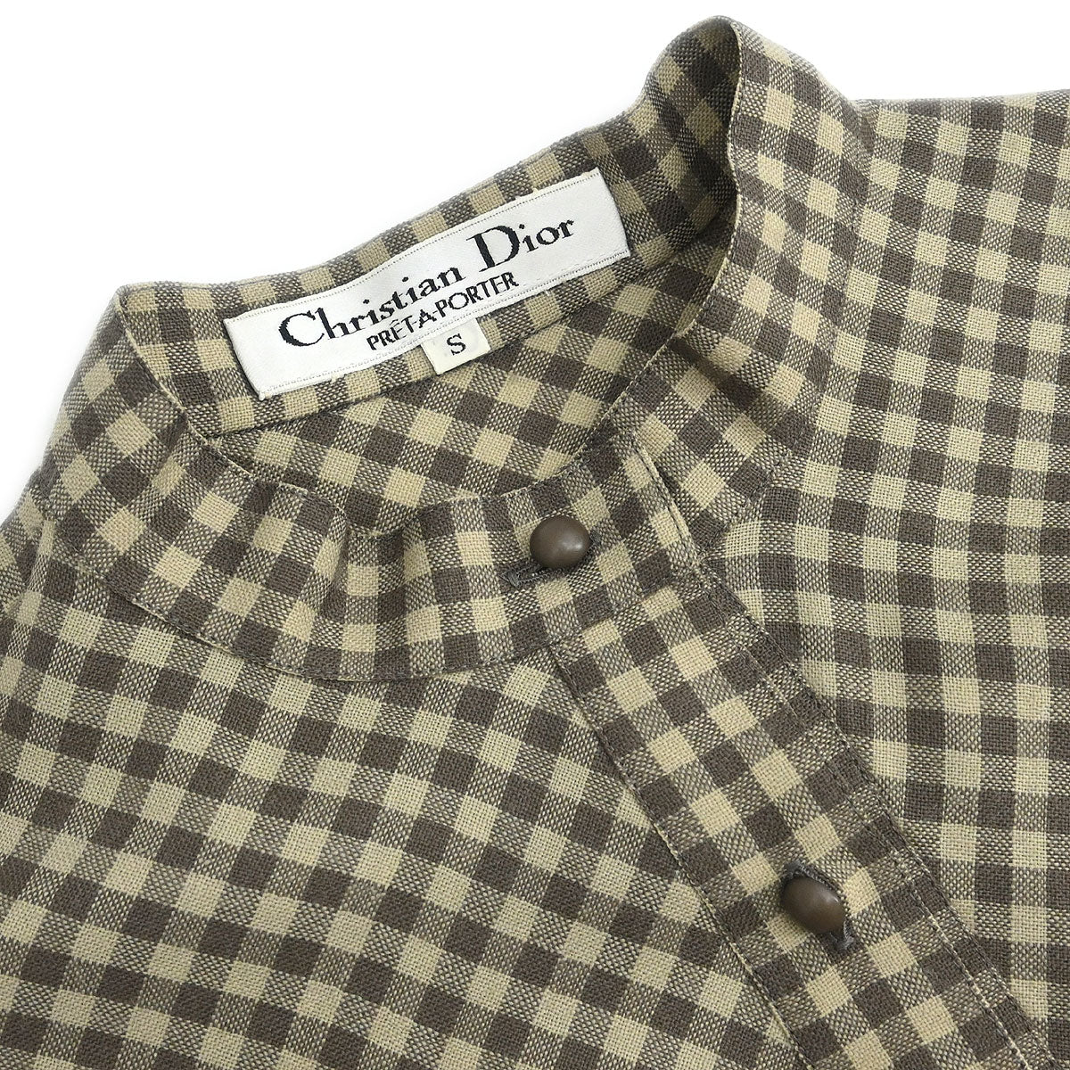 Christian Dior Shirt Blouse Brown #S
