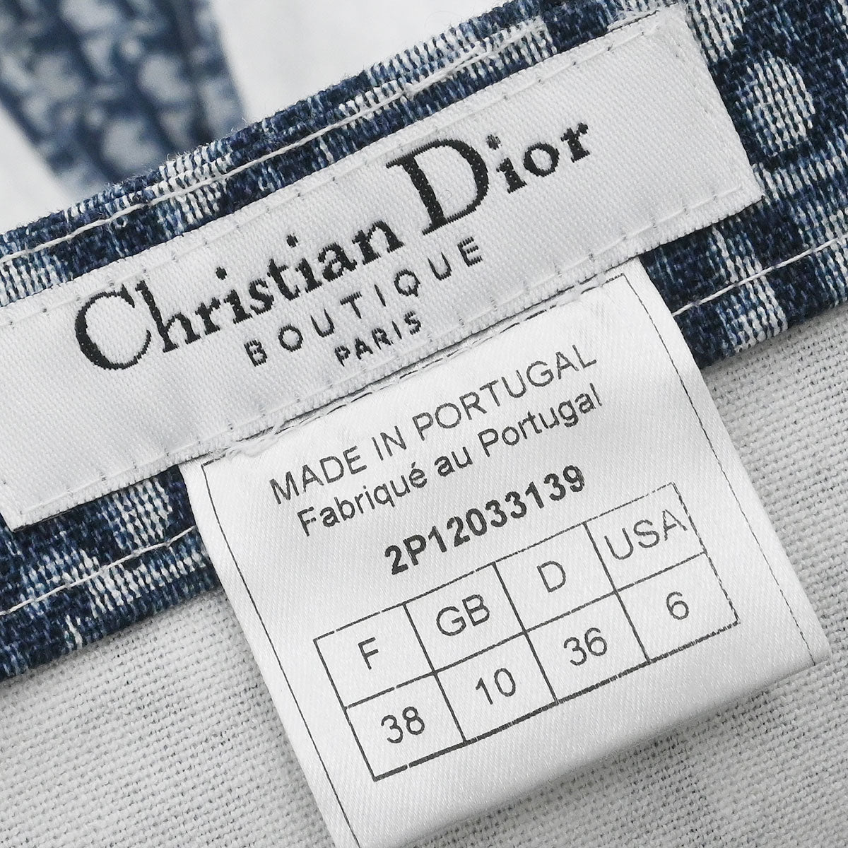 Christian Dior 2002 Trotter Skirt Navy #38