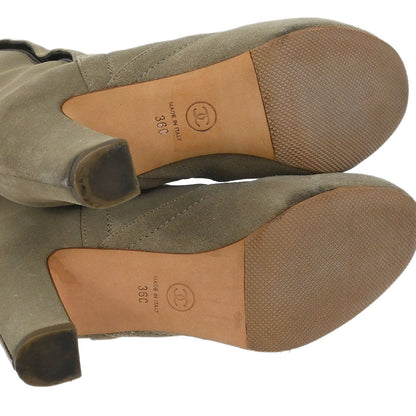 Chanel * Long Boots Beige Shoes #36C