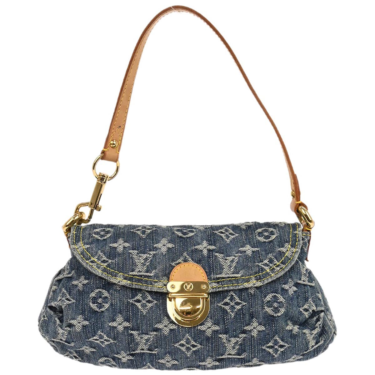 Louis Vuitton Blue Monogram Denim Mini Pleaty Handbag M95050